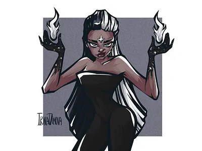 Witch girl character character design concept digital art girls in animation illustration sticker art stickers witch