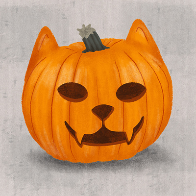 Pumpkin Cat autumn cat childrens book illustration childrens illustration halloween illustration illustrator october orange procreate pumpkin