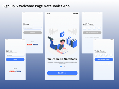 NateBook s Sign Up landing page mobile mobile app mobile app design mobile design mobile ui sign up sign up form sign up ui signup ui ux uidesign