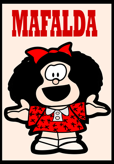 mafalda Quinto tribute design flat illustration ui vector web