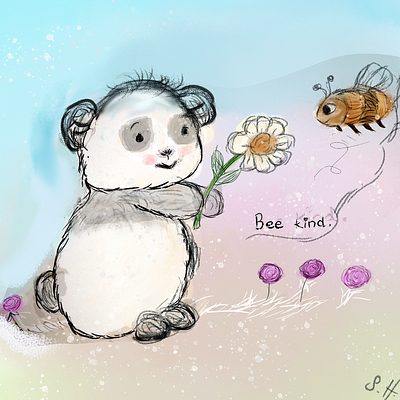 bee nice children book illustration design illustration