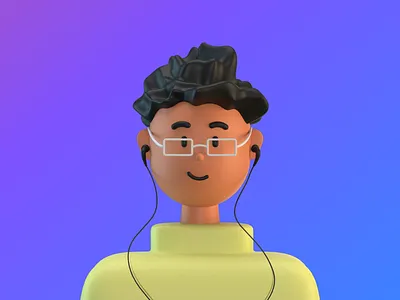 Remote work 3d cinema4d design illustration ui