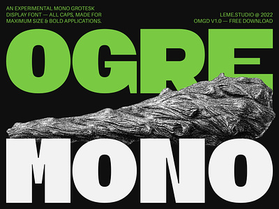 Ogre Mono Grotesk Display Font design fontdesign graphic design illustration typography vector