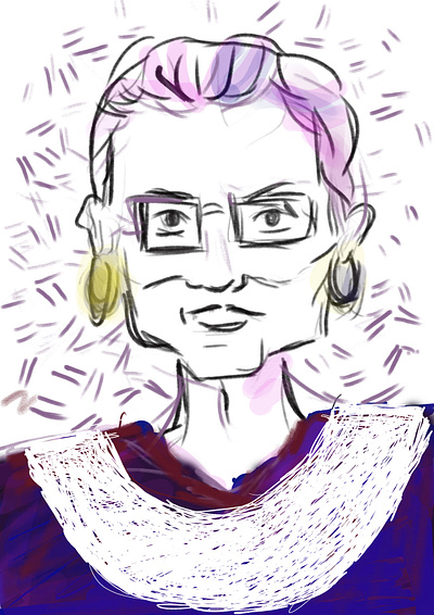 Ruth Bader Ginsburg tribute digital painting flat illustration minimal photoshop ruth bader ginsburg tribute