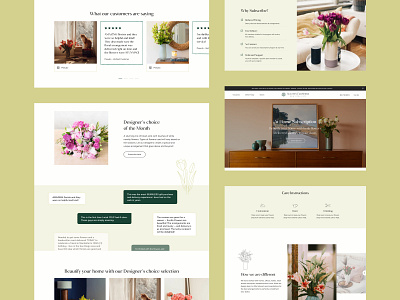 Scotts Flowers - subscription delivery design e commerce design flowers reviews shop subscription ui webdesign