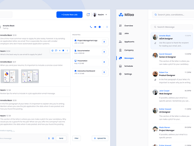 Job Search Platform - Message ads application candidates dashboard design dubai jobs hire freelancer hiring hiring platform job job app job application job board job portal job search job seeker job site messaging app middle east saas web design