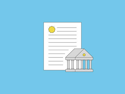 Contract bankù contract design euro flat illustration law lawyer money
