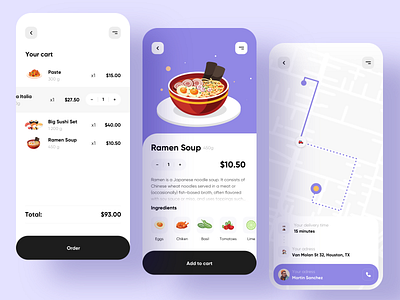 Food delivery service - Mobile App app app design food delivery food delivery app food delivery application food delivery service mobile app mobile app design mobile design mobile ui