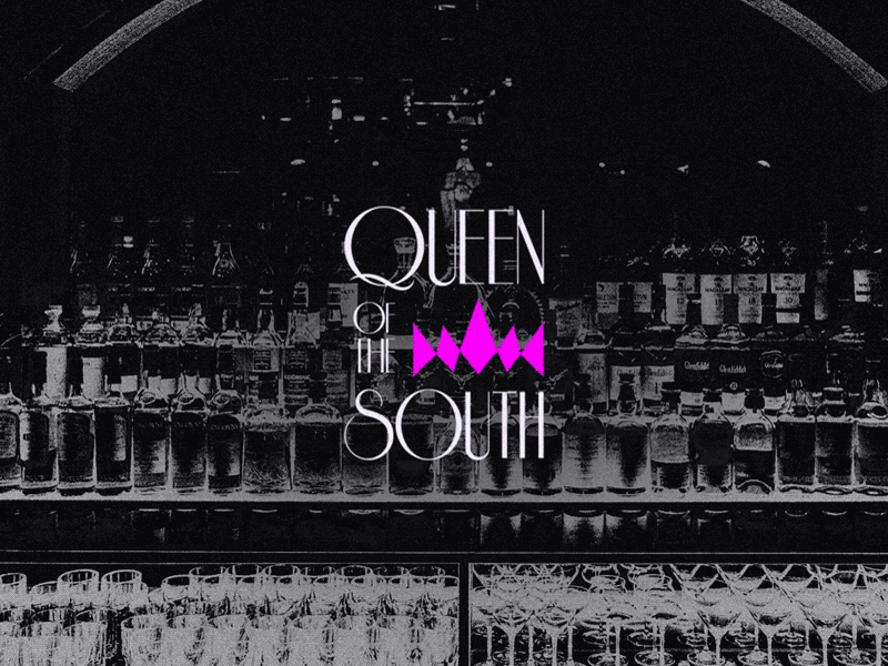 Queen of the south Bar/Club agency banner bar branding club crown graphic design logo logo animation party pink poster