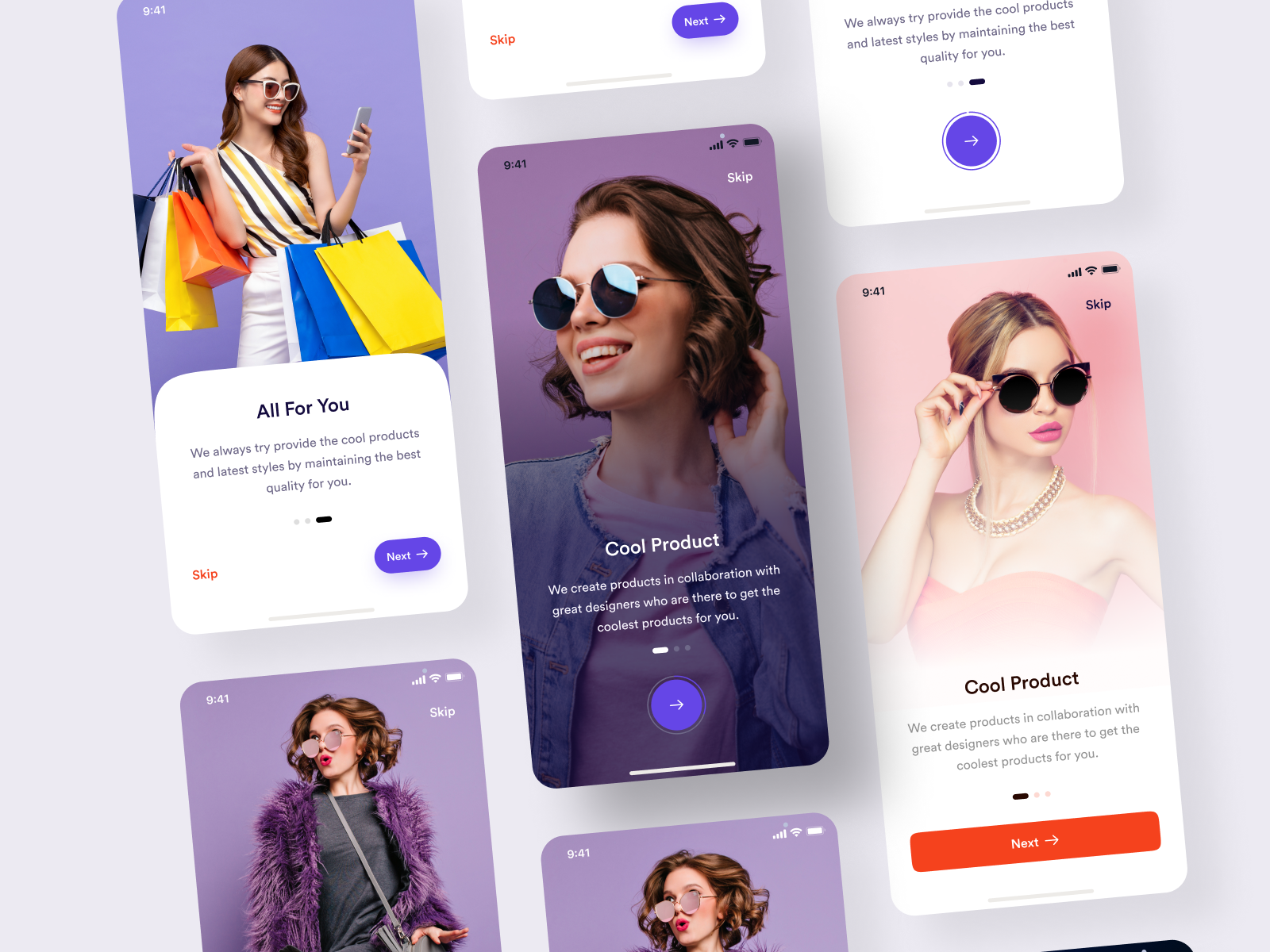 Onboarding style for ecommerce app by Abu Raihan on Dribbble