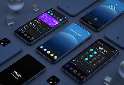 Android 12 Concept 3ddesign concept design google mobile modern pixel product design ui