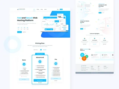 Hosting Web Concept app concept app design clean design interface design minimal ui ui design ux design