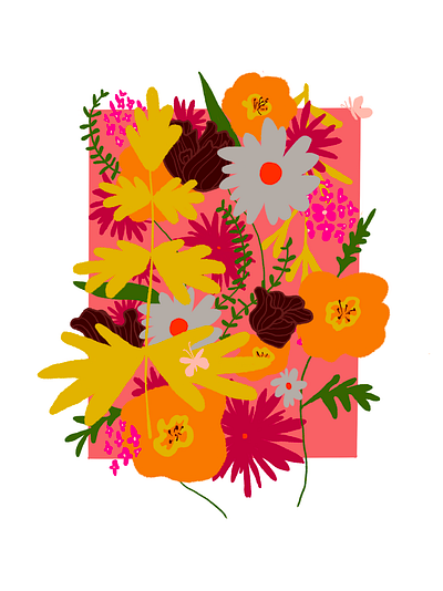Digital Flora digital painting illustration procreate sketch