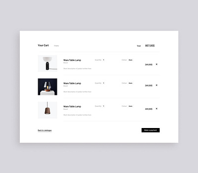 Cart Page mobile mobile app mobile ui ui design uidesign uxui web design web app web app design web application web application design web apps web design web designer web development