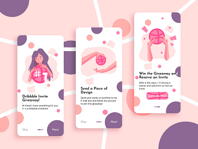 Dribbble Invite - Onboarding 023 app dailyui design dribbble dribbble invitation dribbble invite dribbble invite giveaway illustration inspiration minimal mobile mobile design onboarding trends typogaphy ui ux vector