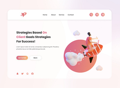 Rocket Studio branding design interaction design interface minimal ui ux web web design website