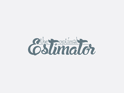 The Optimal Estimator - Logo branding creative design design detail graphic design illustration logo logo design logodesign logos logotype logotype design minimal minimalist logo retro vintage youtube channel youtube logo