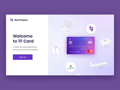 My TermFinance Card —- a new bank product animation bachoodesign bank banking card clean finance financial illustration landing motion motion design product promotion website