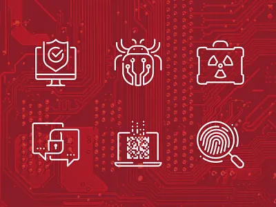 Cyber Security Icons antivirus bug cyber cyber security cyber security icons icon malware outline secure security set vector virus
