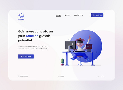 Growth Course design icon interaction design interface minimal typography ui ux web web design
