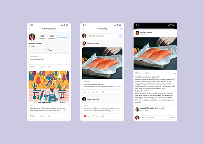Community app app design application community community app design post profile social social media social media design social profile socialmedia ui ux