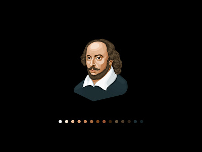 William Shakespeare character illustration portrait