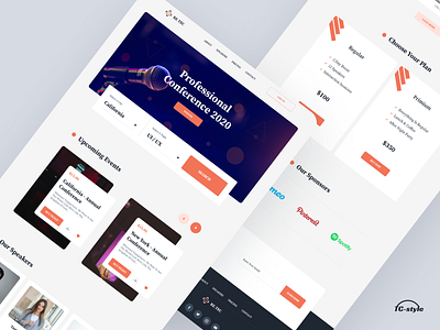 Event Landing Page 2020 trend conference event event branding event design events home screen landing landing design logo minimal modern ui portfolio tc style typography ux webdesign website