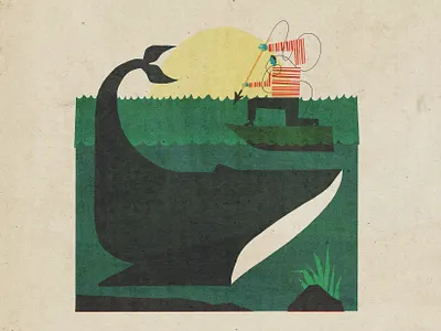 Whaling Songs boat cmyk dick fish harpoon moby novel ocean retrosupply vintage whale