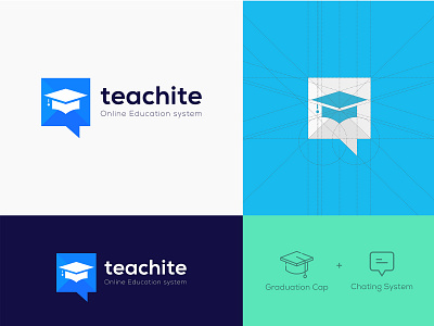 Online Education System Logo brand identity branding company logo design education flat icon logo logo design logotype mark messaging service minimal modern logo top logo designers dribbble topdesign topdesigner trendy design typography