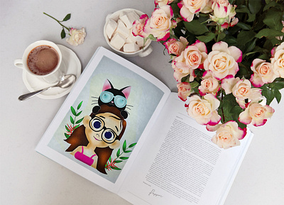 - Daily Lifestyle Illustration with Inside the Book - agency art direction book cover child children book illustration colombo colour and lines creative design designers drawing dribbble flat illustration illustration illustrator kidlitart magazine cover magazine design magazine illustration srilanka