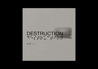 DESTRUCTION design graphic design minimal minimalistic poster a day
