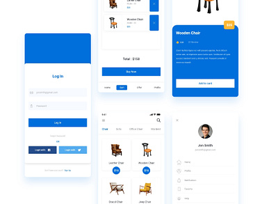 Chair App Design 2020 2020 design 2020 trend 2020 trends 2020app app app design apps apps design blue chair chair app creative creative app design app ecommerce event online shop online store trendy