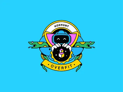 Team Overfit adobe illustrator character data design flat illustration logo outline python python programming robot snake team logo vector