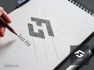 FH Logo branding design fh flat illustration logo minimal monogram negative space logo simple sketch typography ui vector