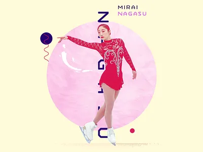 Mirai Nagasu aapi asian athlete awards design espn illustration mirai nagasu photoshop skating sports typography