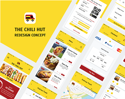 The Chili Hut App Design Concept app design dinning qsr restaurant ui ux