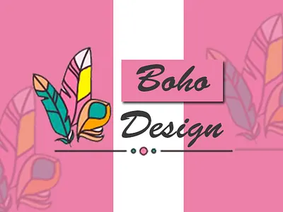 Boho logo boho logo branding design fiverr graphic graphic design designer logo logo design