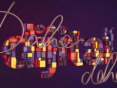 title from the cubes 3d colorful cubes title typography