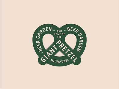 Giant Pretzel badge badge design beer design illustration pretzel retro type typography vector