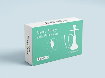 package design of shisha nano filter design mock up package design product design