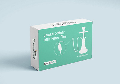 package design of shisha nano filter design mock up package design product design