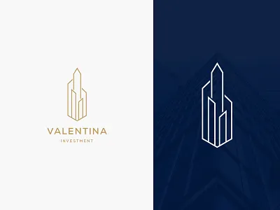 Real Estate Logo - Valentina brand branding estimate finance home hotel house icon identity logotype mark minimalistic monogram mortgage property royel sale topdesign trendy