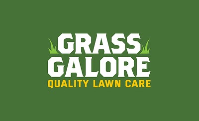 Grass Galore - Lawn Care Design advertising apparel branding care design flyer grass lawn logo mowing nature service typographic yard
