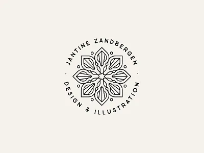 Logofolio: Jantine Zandbergen logo branding clean design graphic design illustrator logo logobadge logodesigner mandala minimal symmetry vector