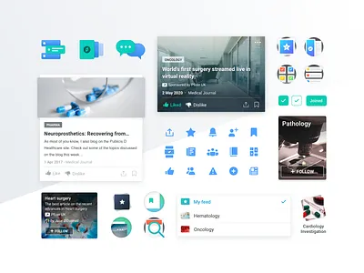 Medit • Components app button cards components consistent healthcare ios app design ios apps mobile native product ui design ux design