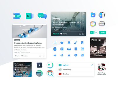 Medit • Components app button cards components consistent healthcare ios app design ios apps mobile native product ui design ux design