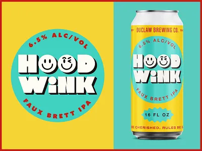 Hoodwink Faux Brett IPA ; ) beer beer label branding craft beer design dry hopped hops illustration india pale ale ipa
