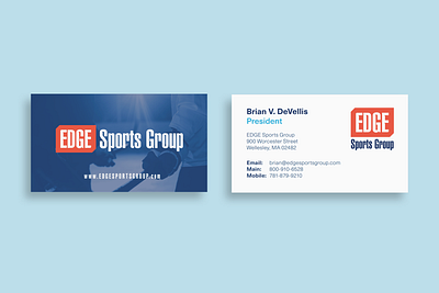 EDGE Sports Group Branding: Business Cards brand identity branding design graphic design logo print typography