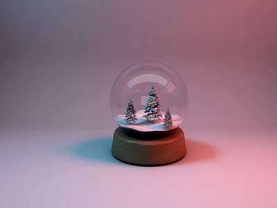 Snow Globe 3d 4d animation cartoon cinema 4d concept design illustraion snow snowglobe video winter