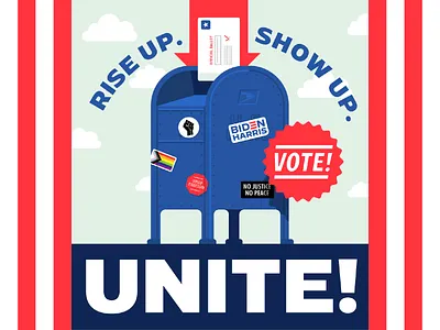 Rise up. Show up. Unite! election illustration politics riseupshowupunite vector vote